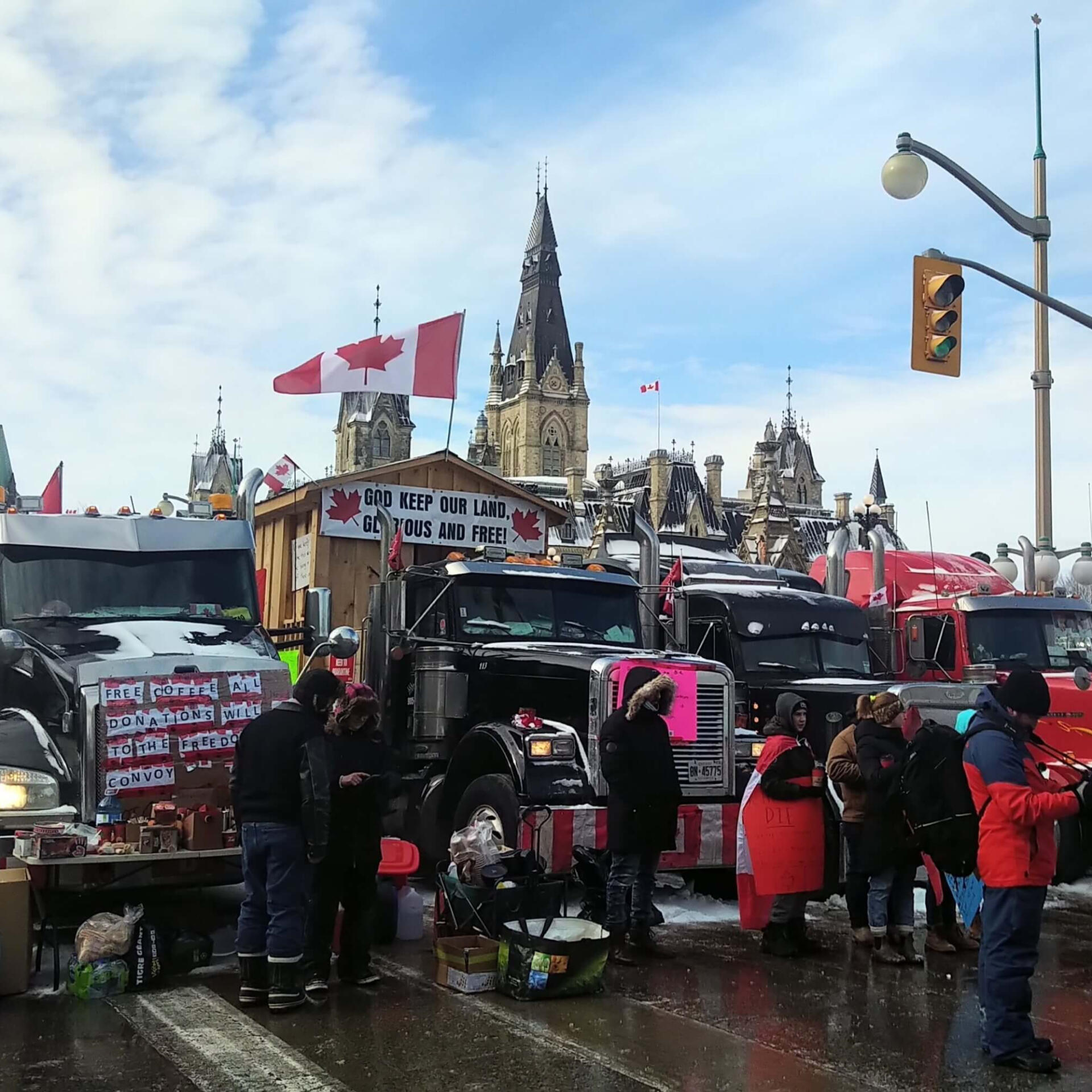 Canadian Trucker Freedom Convoy Protest in Ottawa